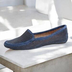PATRICIA GREEN Barrie Flat Suede Blue Driving Moccasin Size 10 M